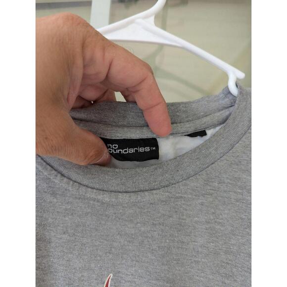 No Boundaries Y2K Vintage Biker Motorcycle Flame Baggy 3XL Oversized Gray Tee - Picture 4 of 9